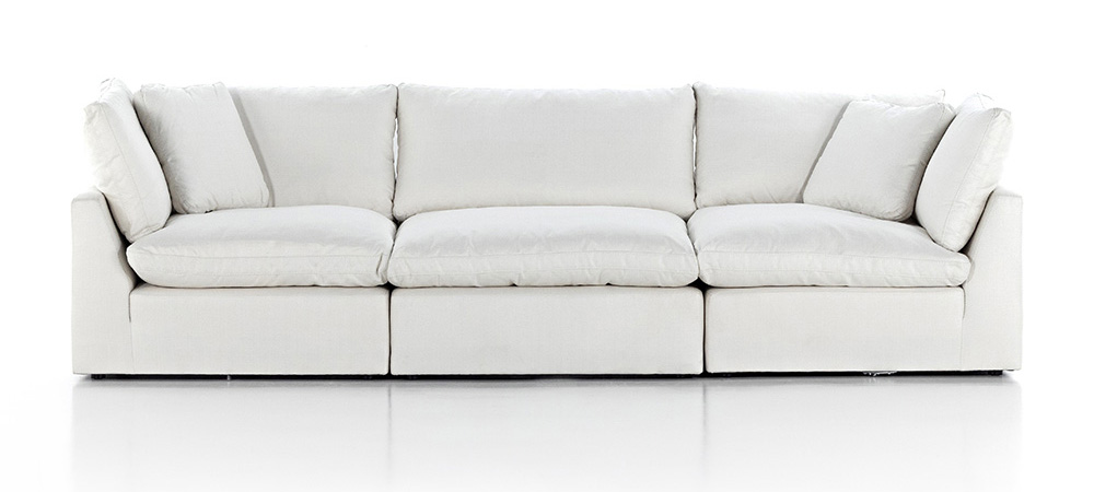 stevie 3-piece sectional sofa in anders ivory