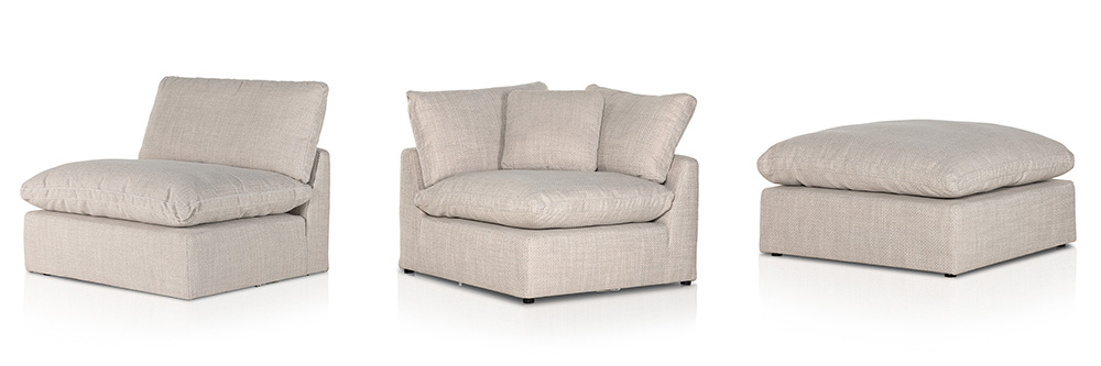 stevie sectional modular pieces in gibson wheat