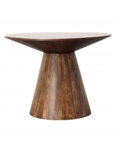Carrera Round Wood Pedestal Dining Table by Dovetail