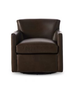 Miriam Leather Swivel Chair by Four Hands