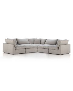 Stevie 5-Piece Upholstered Sectional Sofa in Destin Flannel by Four Hands