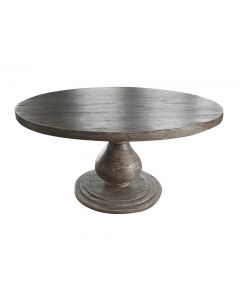 Bonanza Round Wood Pedestal Dining Table in Sand by International Furniture Direct