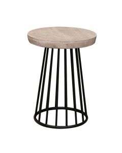 Cosala Round Wood Chairside Table by International Furniture Direct