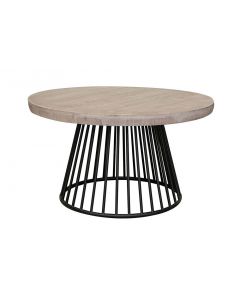 Cosala Round Wood Cocktail Table by International Furniture Direct