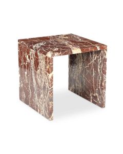Rosa Rosso Levanto Marble Accent Table by Moe's Home Collection