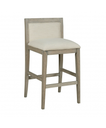 Wood Bar Stool with Upholstered Seat by Hammary