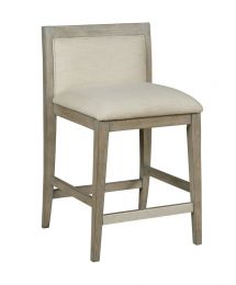 Wood Counter Stool with Fabric Seat & Back by Hammary