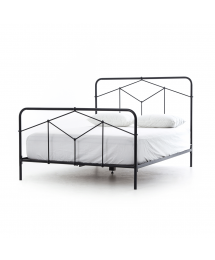 Casey Black Iron Bed, King