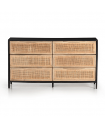 Sydney Cane 6-Drawer Dresser