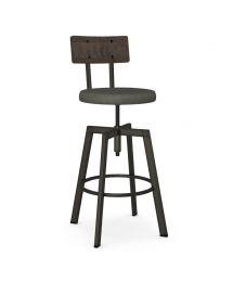 Architect Screw Adjustable Stool with Fabric Seat by Amisco