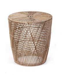 Aleyna Round Wicker Accent Table by Bassett Mirror Company