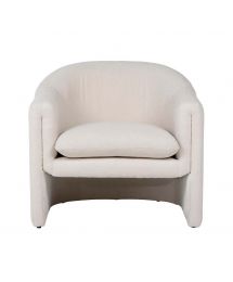 Curved Back Upholstered Occasional Arm Chair