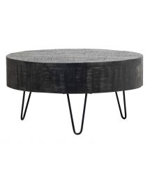 Barocca Round Wood Coffee Table by Dovetail