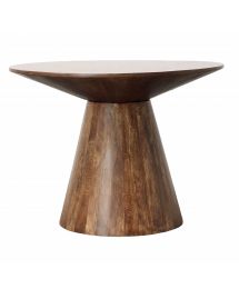 Carrera Round Wood Pedestal Dining Table by Dovetail
