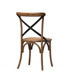 Portebello Wood Dining Chair with Rattan Seat by Dovetail