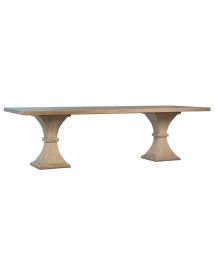 Sloane Double Pedestal Wood Rectangular Dining Table