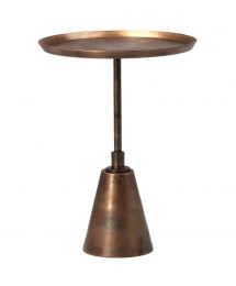 Sunbury Round Brass Side Table by Dovetail