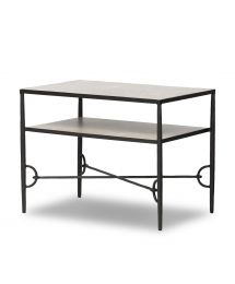 Babylon Marble Top Iron Nightstand By Four Hands
