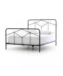 Casey King Size Black Iron Bed by Four Hands