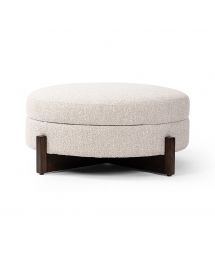 Esben Upholstered Round Storage Ottoman by Four Hands