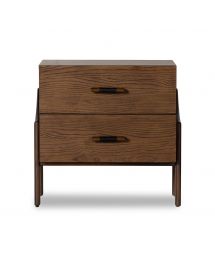 Halston Wood 2-Drawer Nightstand by Four Hands