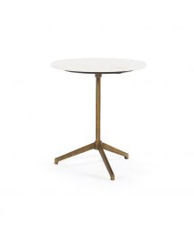 Helen Round Marble End Table by Four Hands