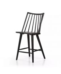 Lewis Black Wood Swivel Counter Stool by Four Hands