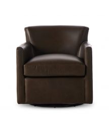 Miriam Leather Swivel Chair by Four Hands