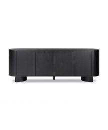 Paden 4-Door Black Wood Sideboard by Four Hands