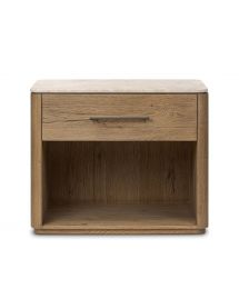 Raleigh Wood Marble Top Nightstand by Four Hands