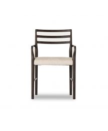 Glenmore Wood Dining Arm Chair with Fabric Seat by Four Hands