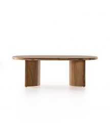 Paden Sandy Acacia Oval Wood Coffee Table by Four Hands