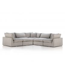 Stevie 5-Piece Upholstered Sectional Sofa in Destin Flannel by Four Hands