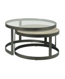 Round Concrete Nesting Coffee Table Set by Hammary