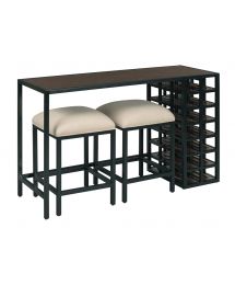 Mackintosh Wine Console Table with Stools by Hammary