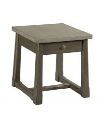 Torres Rectangular Wood Drawer End Table with Concrete Top by Hammary