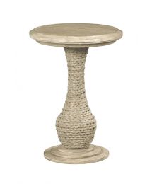Vista Biscayne Round Wood Pedestal End Table by American Drew