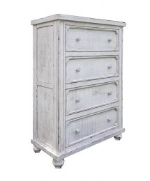 Aruba White 4-Drawer Wood Chest by International Furniture Direct