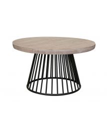Cosala Round Wood Cocktail Table by International Furniture Direct