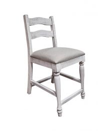 Rock Valley Wood Bar Stool with Fabric Seat by International Furniture Direct