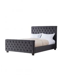 Michelle Charcoal Upholstered Queen Bed 