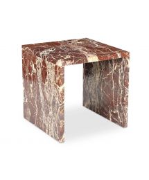Rosa Rosso Levanto Marble Accent Table by Moe's Home Collection