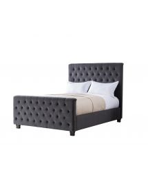 CL4900 Michelle Upholstered Queen Size Bed in Charcoal by Mount LeConte Furniture