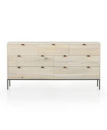 Trey 7-Drawer Wood Dresser in Dove Poplar by Four Hands