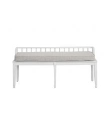 Modern Farmhouse Finn Wood Dining Bench with Fabric Cushion by Universal Furniture