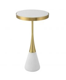 Apex Concrete & Brass Accent Table by Uttermost