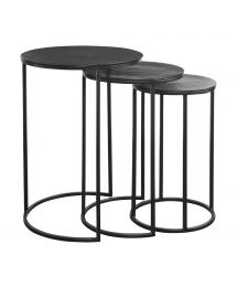 Round Iron Nesting Table Set by Uttermost