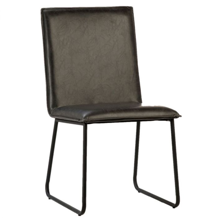 Brown Leather With Black Iron Frame Dining Chair Brown Leather With Black Iron Frame Dining Chair