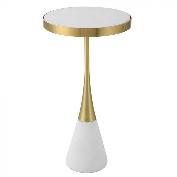 Apex Concrete & Brass Accent Table - Uttermost | Bliss Home