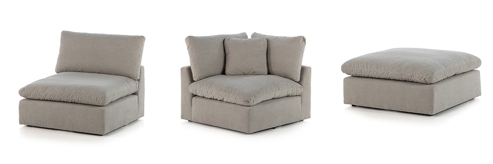 stevie sectional modular pieces in destin flannel
